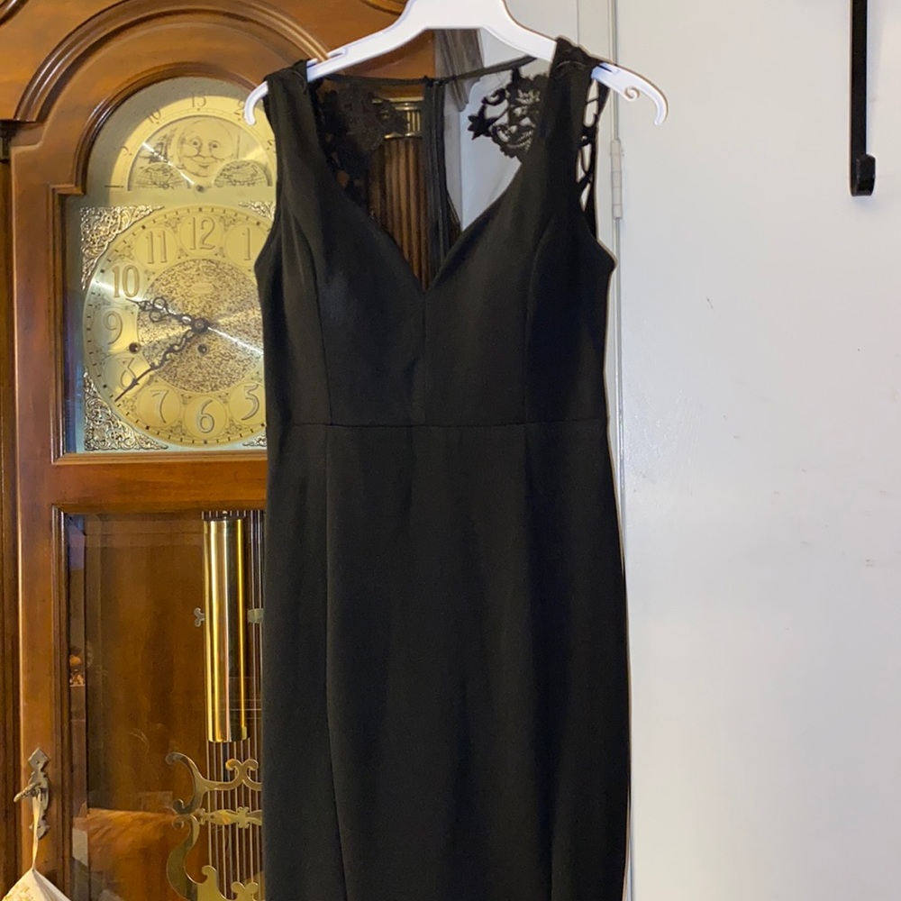 Black long evening dress
